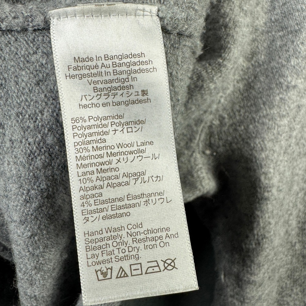 J.Crew Gray Merino Wool Alpaca Blend Rolled Mock Neck Sweater BD613 Size L - Picture 5 of 8